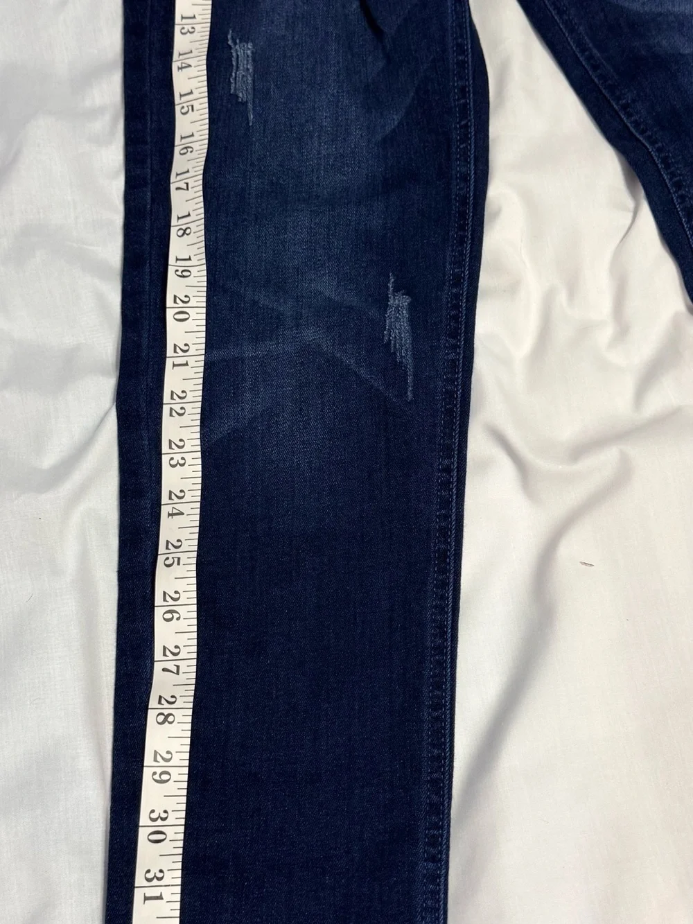 NWT Salvage Size 9 Dark Blue Distressed Jeans